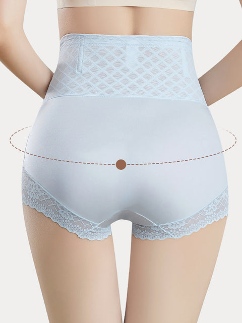 2 Pieces Women Artsy High Waist Lace Spliced Underwear