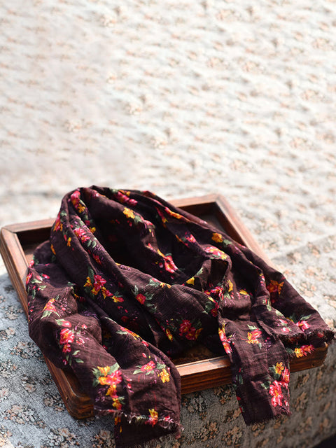 Retro Women Autumn Printed Scarf