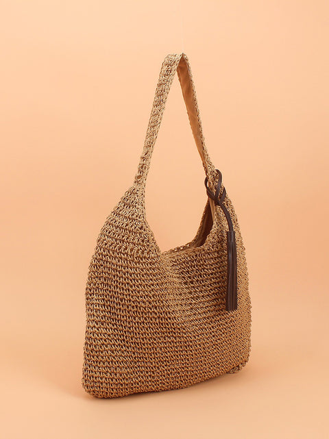 Summer Artsy Straw Weave Large Capacity Shoulder Bag