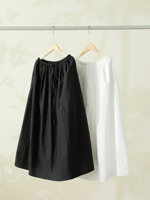 Women Summer Casual Dual-side Cotton Skirt