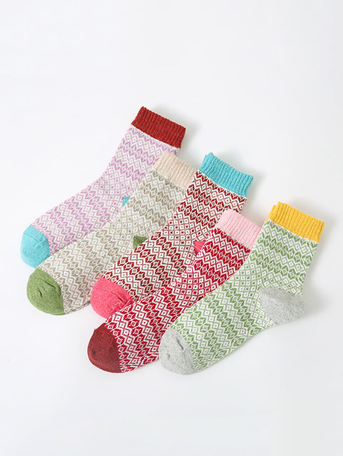 5 Pairs Women Winter Thicken Socks