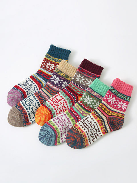 5 Pairs Women Winter Thicken Socks