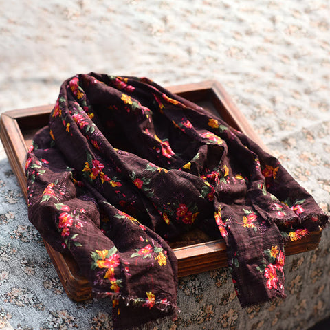 Retro Women Autumn Printed Scarf